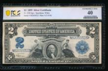 1899 $2 Mini Porthole Silver Certificate PCGS 40
