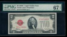 1928C $2 Legal Tender Note PMG 67EPQ