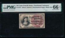 10 Cent Fourth Issue Fractional PMG 66EPQ