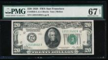 1928 $20 San Francisco FRN PMG 67EPQ