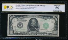 1934A $1000 Chicago FRN PCGS 55