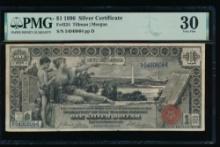 1896 $1 Educational Silver Certificate PMG 30