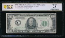 1934A $500 Philadelphia FRN PCGS 25
