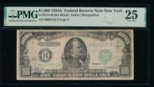 1934A $1000 New York FRN PMG 25