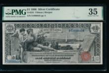 1896 $1 Educational Silver Certificate PMG 35