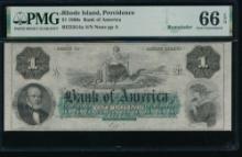 1860s $1 Providence RI Obsolete PMG 66EPQ