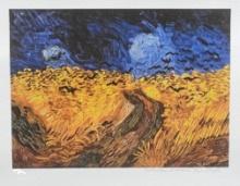 Vincent Van Gogh WHEAT FIELD WITH CROWS Estate Signed Giclee