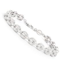 Plated Rhodium Diamond Bracelet