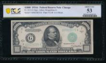 1934A $1000 Chicago FRN PCGS 53