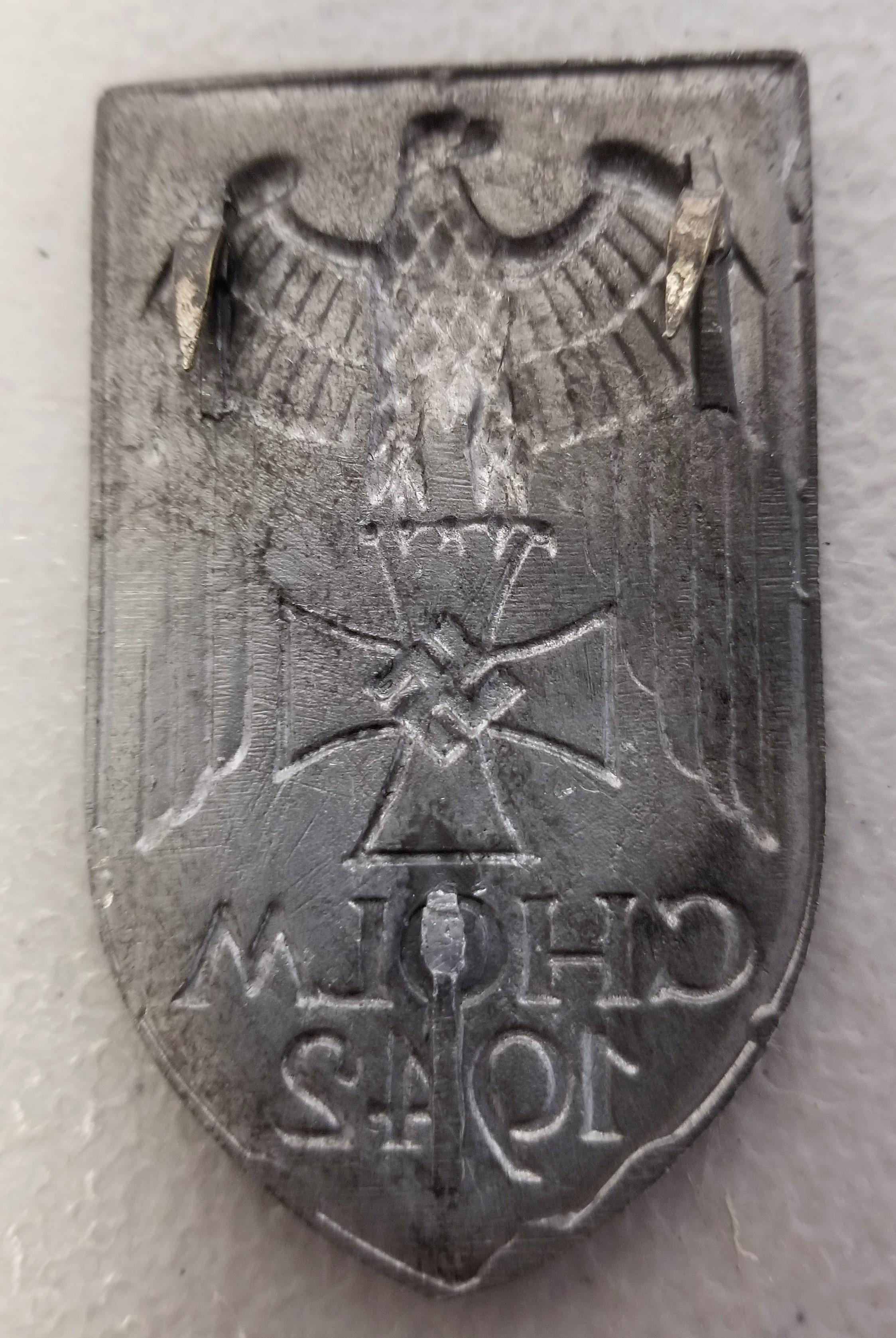 German "Cholm 1942" Shield Award