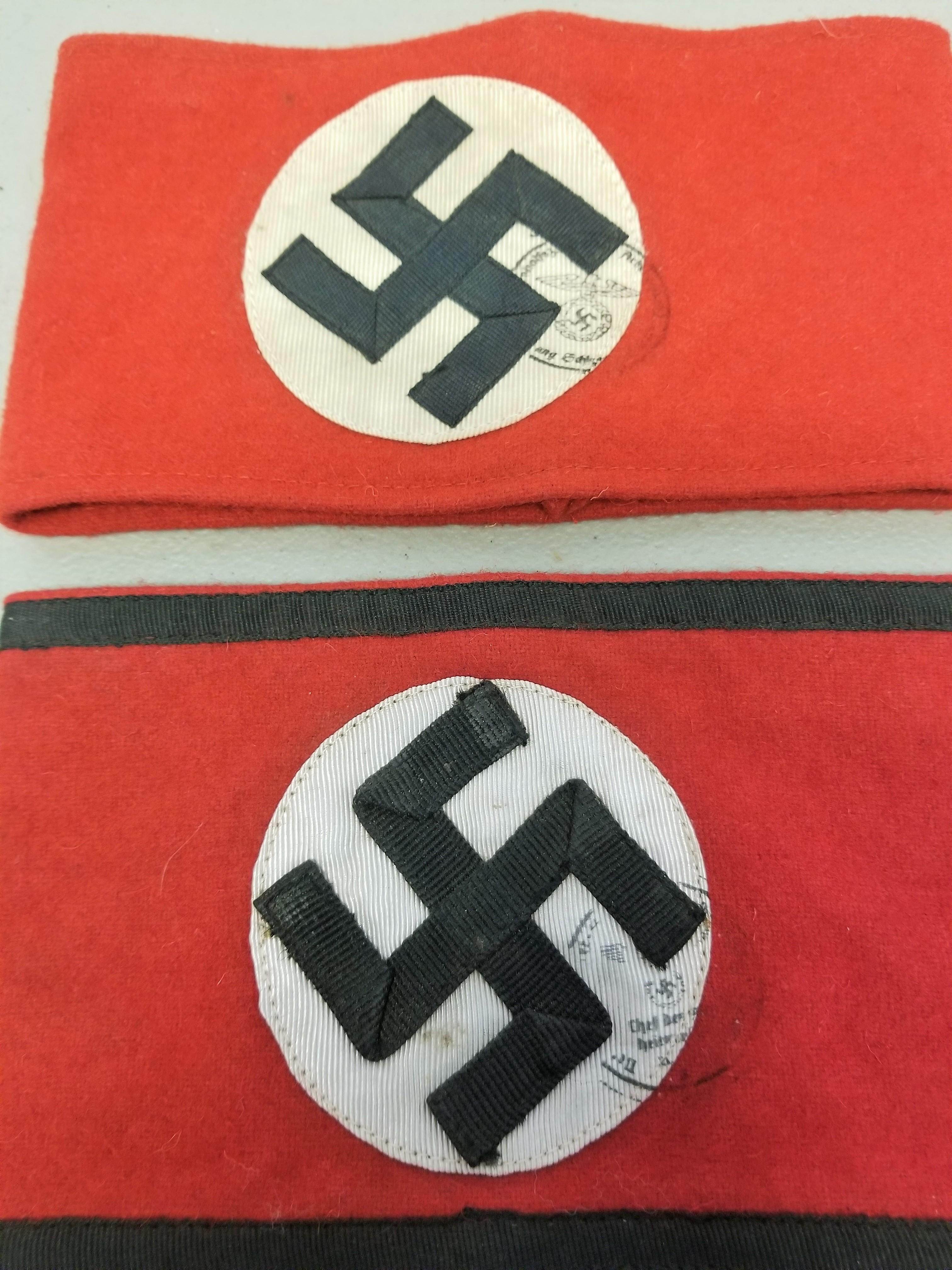 (3) German SS Officer Arm Bands