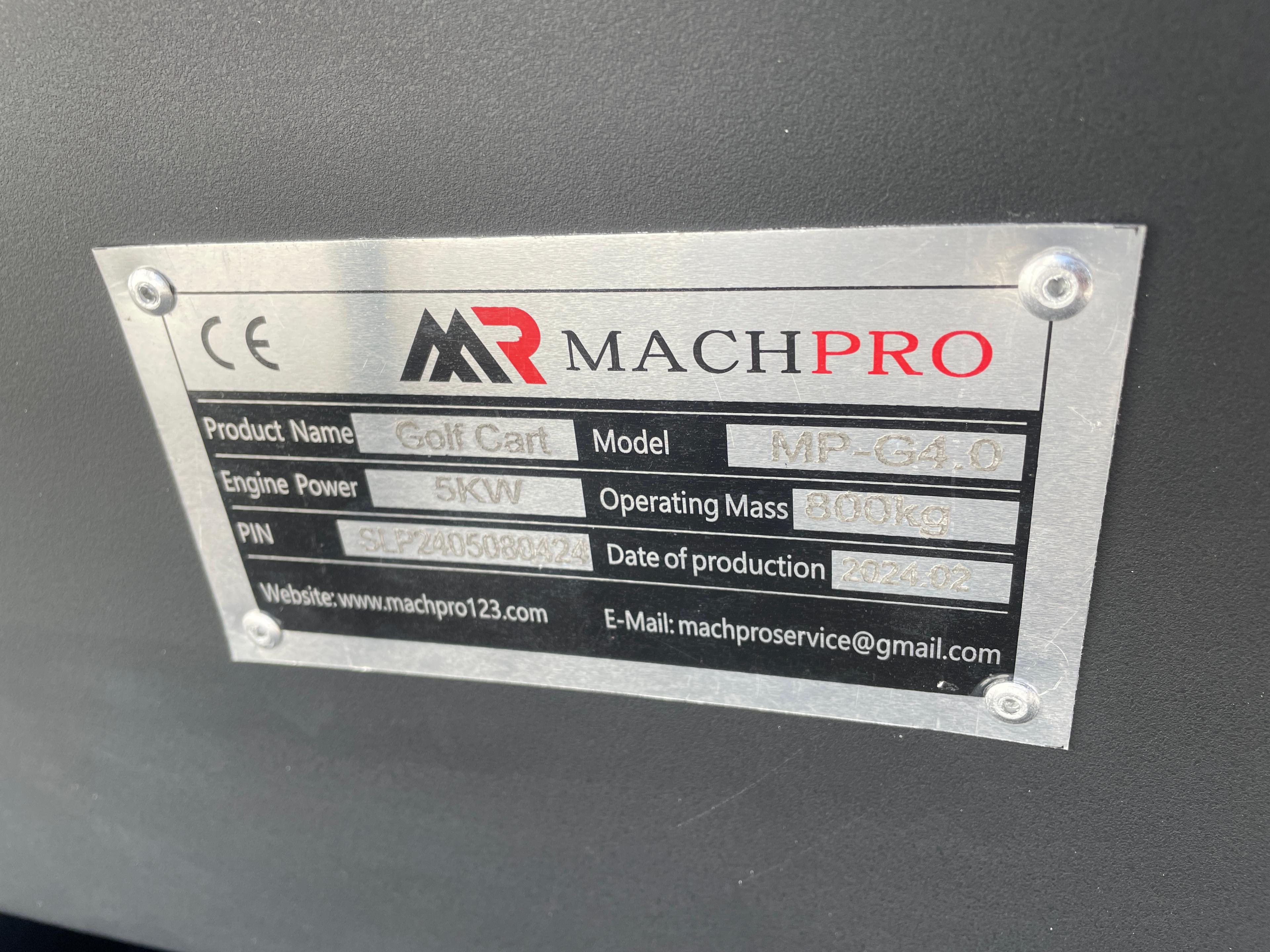 2024 MachPro MPG4.0 Electric Golf Cart