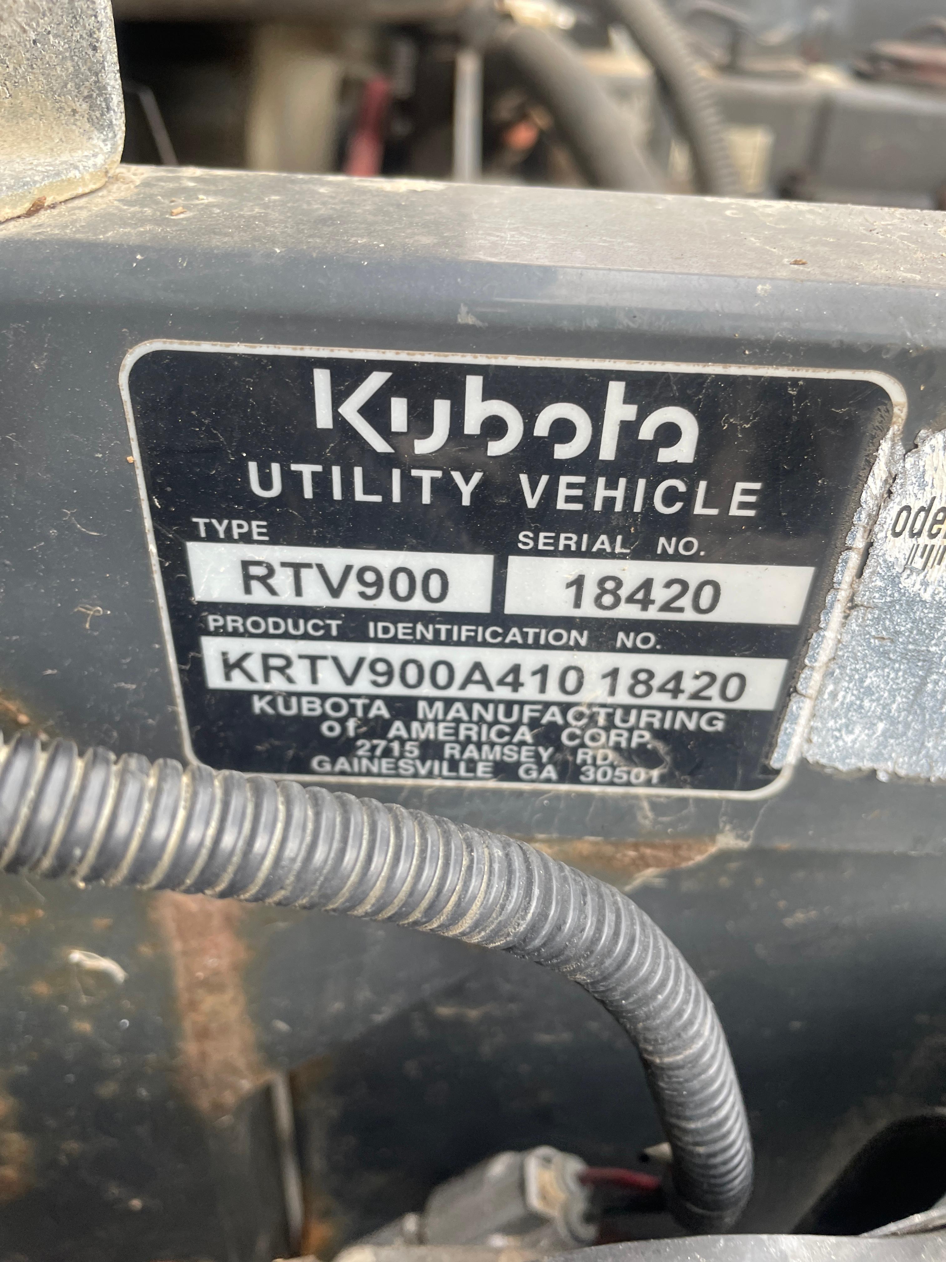 Kubota RTV900 4X4 Diesel RTV
