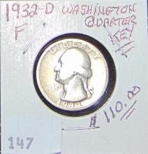 1932-D Washington Quarter (key date).