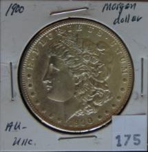 1900 Morgan Dollar AU-UNC.