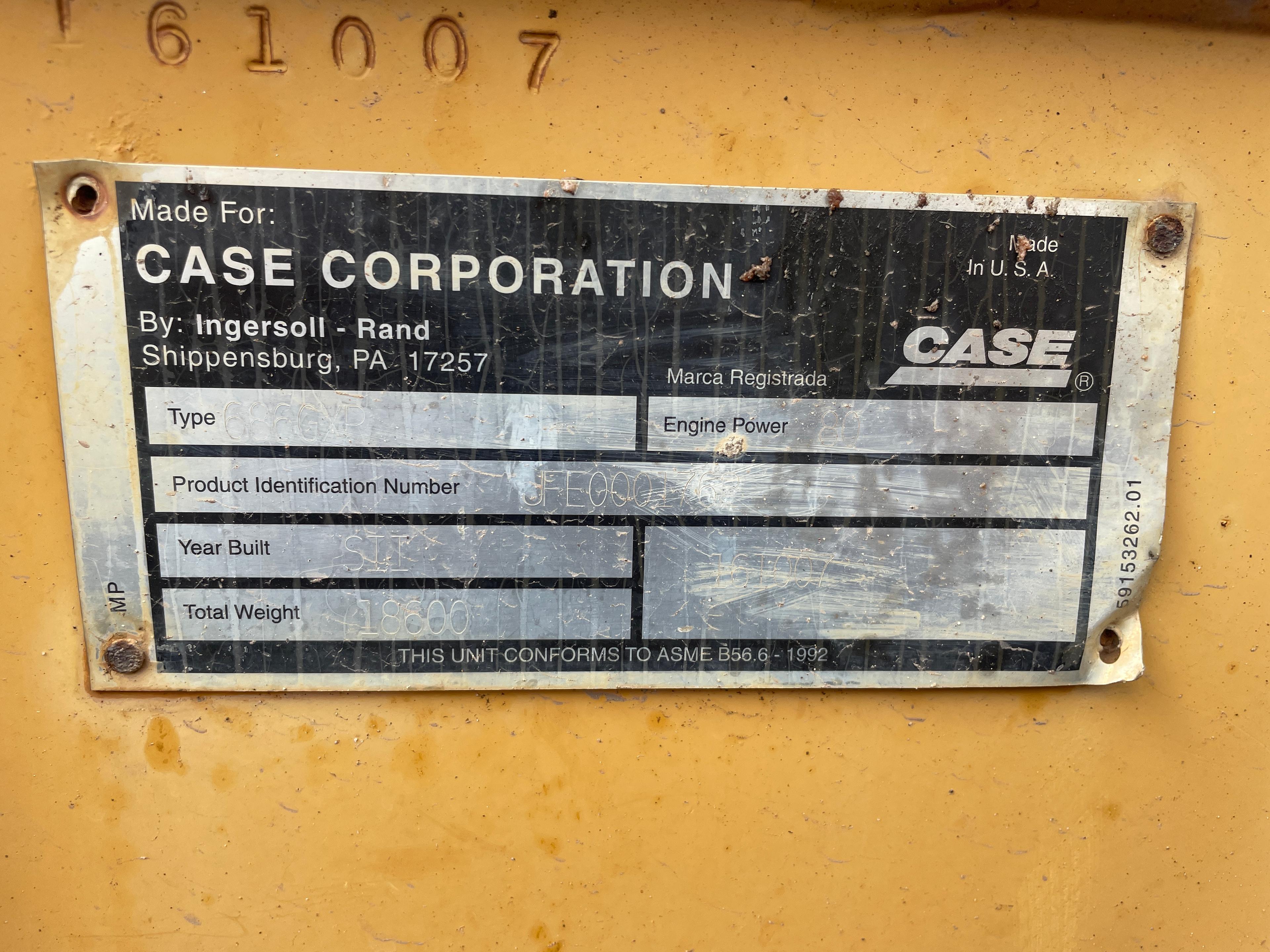 Case / Ingersoll Rand 686GXR 4X4X4 Telehandler