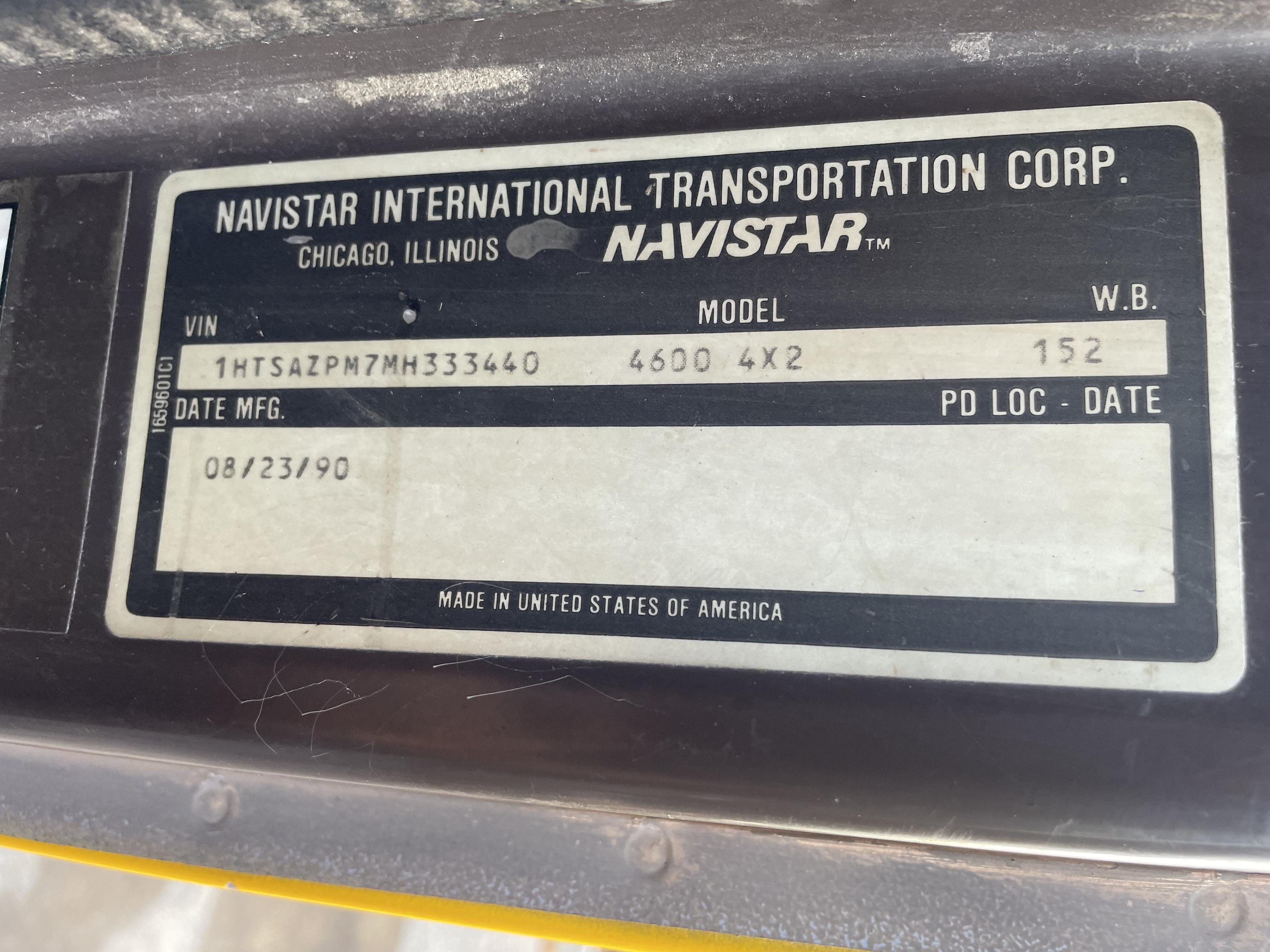 1990 International Navistar 4600 Sweeper Truck