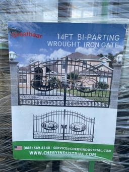 (5X) New Set Of 14' BI-Parting Iron Gate