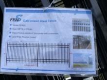 Skid Lot Of (20) PC New KJ 10X7 Wrought Iron Fence