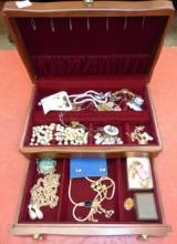 Jewelry Box with Costume Jewelry.