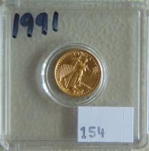 1991 1/10 Oz. Gold Eagle.