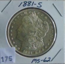 1881-S Morgan Dollar MS62. Nice!