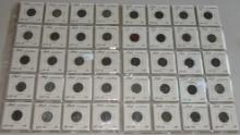 40 1943 Steel Cents in 2"X2" holders P, D, S.