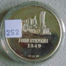 John Stevens (1849) 1 Troy Oz. .999 Silver Round.