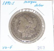 1892-S Morgan Dollar VG-F (good date).