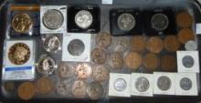 Variety: Medallions, Large British Pennies, 3 Cana