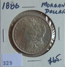 1886 Morgan Dollar.