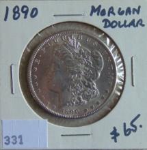 1890 Morgan Dollar (cleaned).