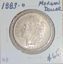 1883-O Morgan Dollar AU.