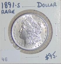 1891-S Morgan Dollar (good date).