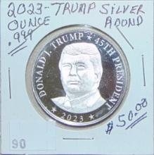 2023 Trump Silver Round .999 1 Troy Oz.