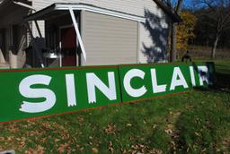 "Sinclair" tin sign, 1-sided, in 3-sections, 39" tall x 24' long