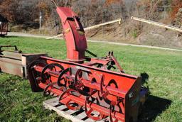 Case IH #80 3-point snowblower, 2-stage, hydraulic spout with John Deere cylinder, 86" wide, 540 pto
