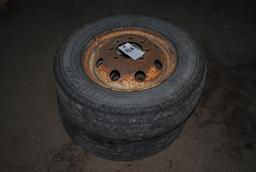Pair of Ford Dually 16" Tires & Rims, 8-bolt (sell as set)