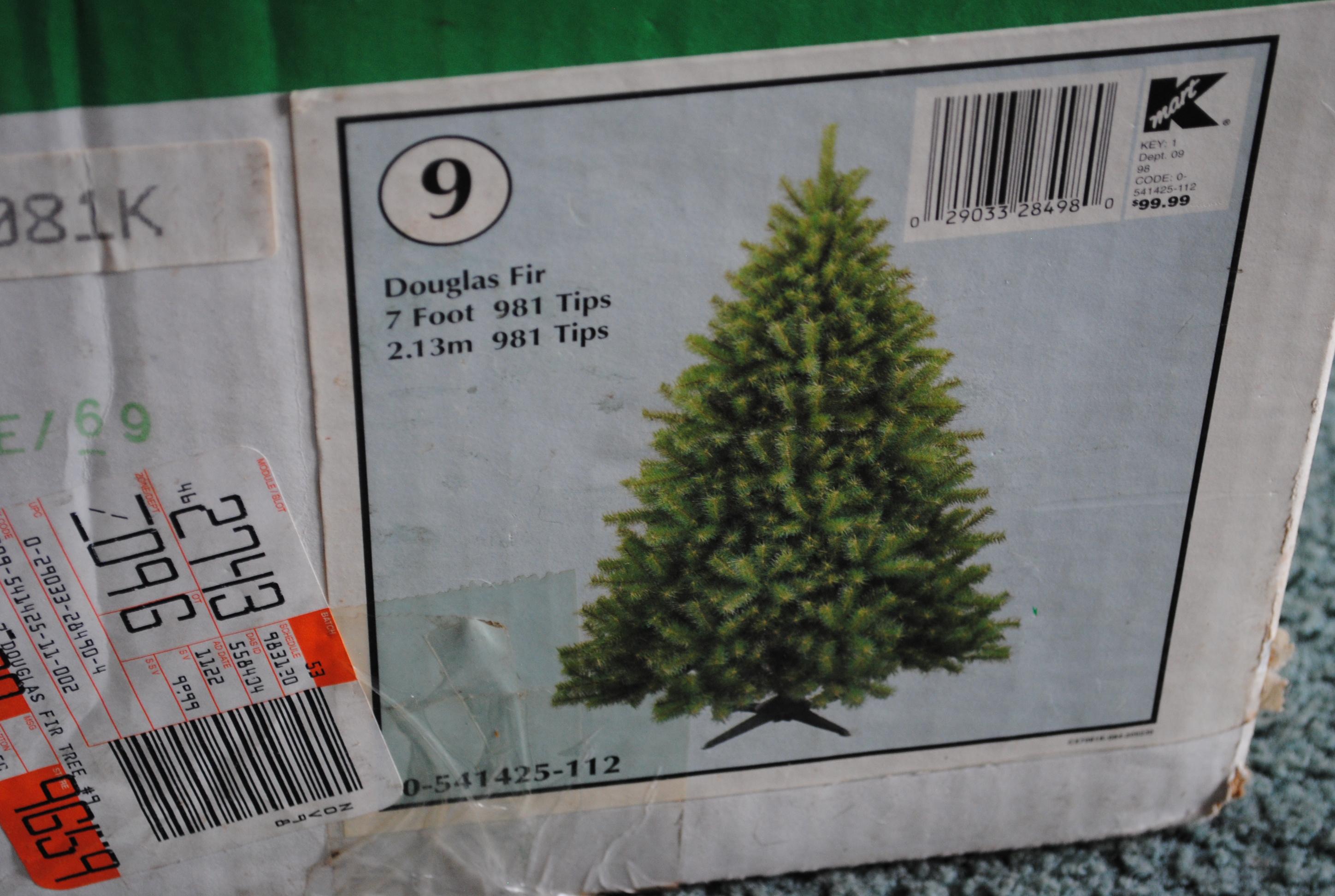 7' Artificial Christmas Tree in box