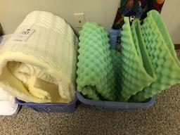 Pillows, Electric Blankets, Foams, and Laundry Baskets