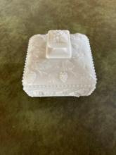 Vintage Westmoreland Milk Glass Beaded Grape Covered Candy Dish,...Shipping