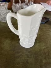 Westmoreland milk glass grape and vine pitcher. Nice. Shipping