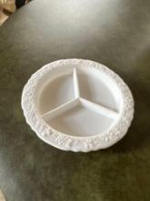 Imperial milk glass divided relish tray. Shipping