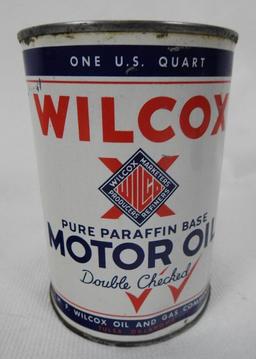 Wilcox Motor Oil Quart Can