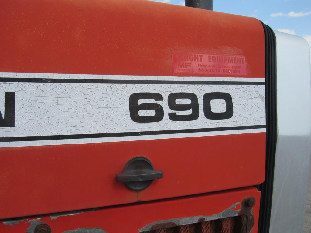 MF 690 Tractor, 2WD, Dsl, Cab