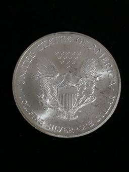 2004 Colorized 1 Ounce .999 Fine Silver American Eagle Dollar Bullion Coin