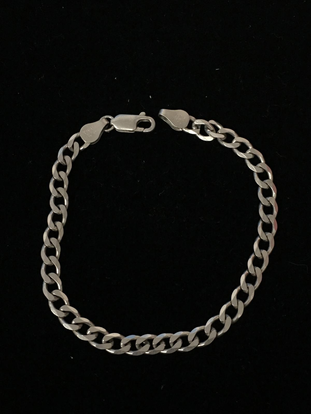 Italy Sterling Silver Chain Link 7.25" Bracelet