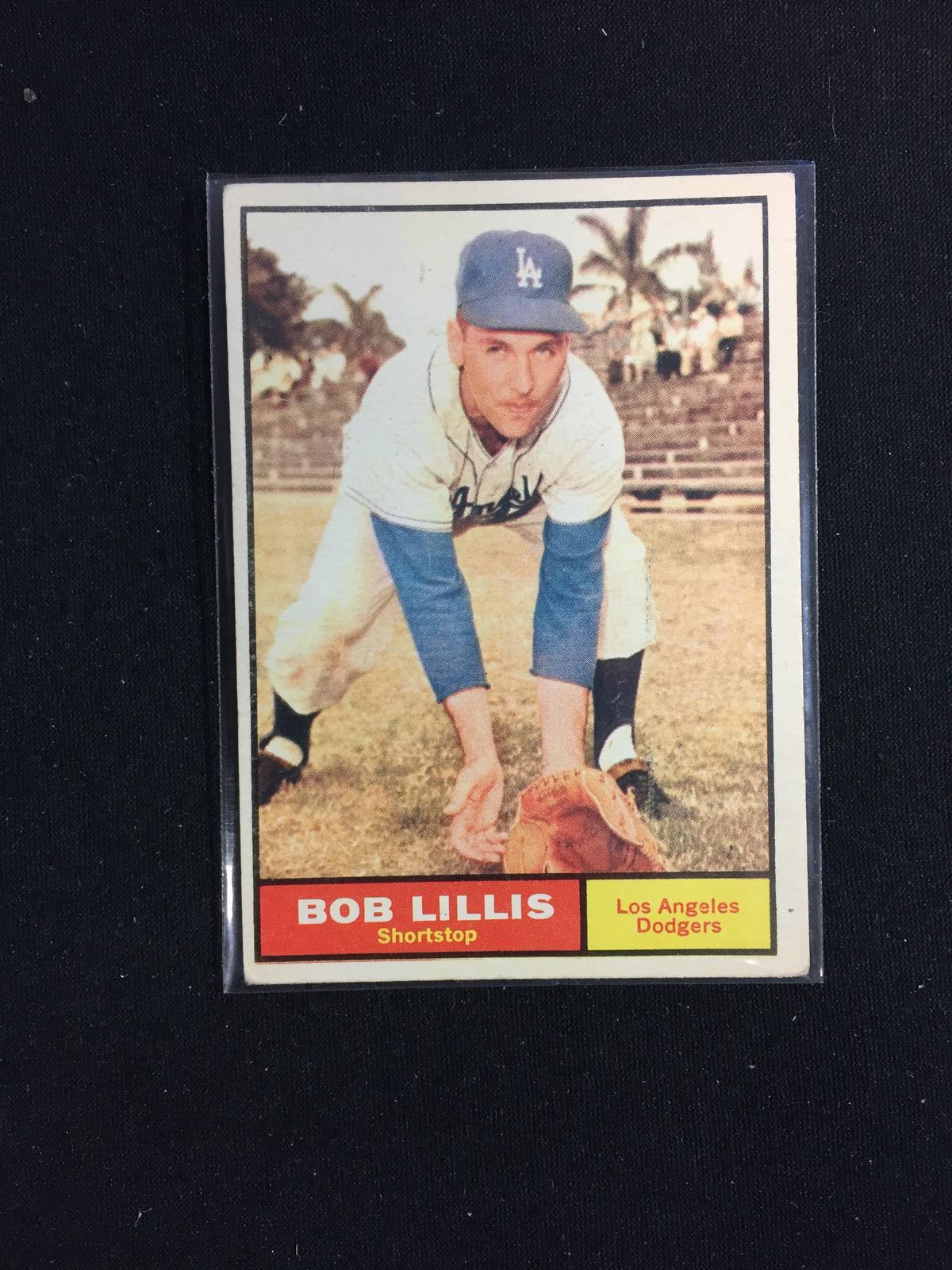 1961 Topps #38 Bob Lillis Dodgers Baseball Card