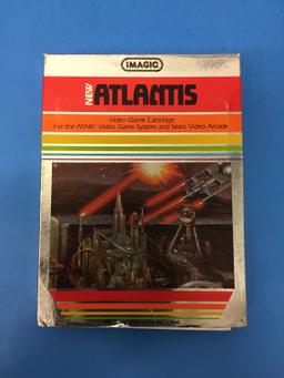 Atari New Atlantis Video Game Cartridge W/ Box