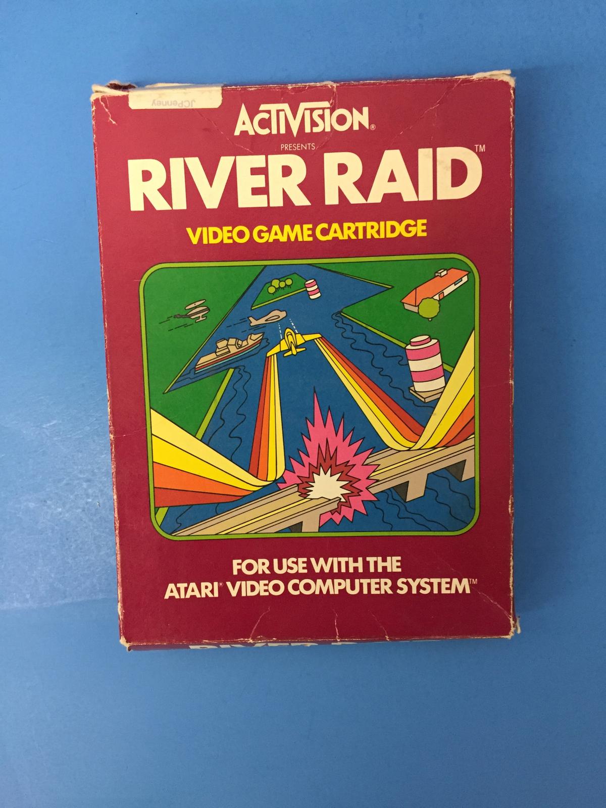Atari River Raid Video Game Cartridge W/ Box